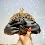 Luxurious Twisted Knot Rhinestone Embellished Clutch