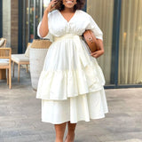 Elegant Tiered Ruffled Midi Dress