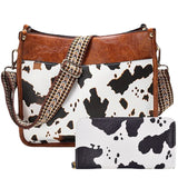 Casual Cow Print Crossbody Bag for Women