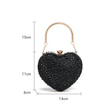 Heart Shaped Studded Inlay HandbagHeart Shaped Studded Inlay Handbag