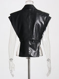 Sleeveless Leather Waistcoat