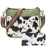 Casual Cow Print Crossbody Bag for Women