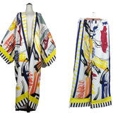 Two Piece African Set - Kaftan Pant + Long Kimono
